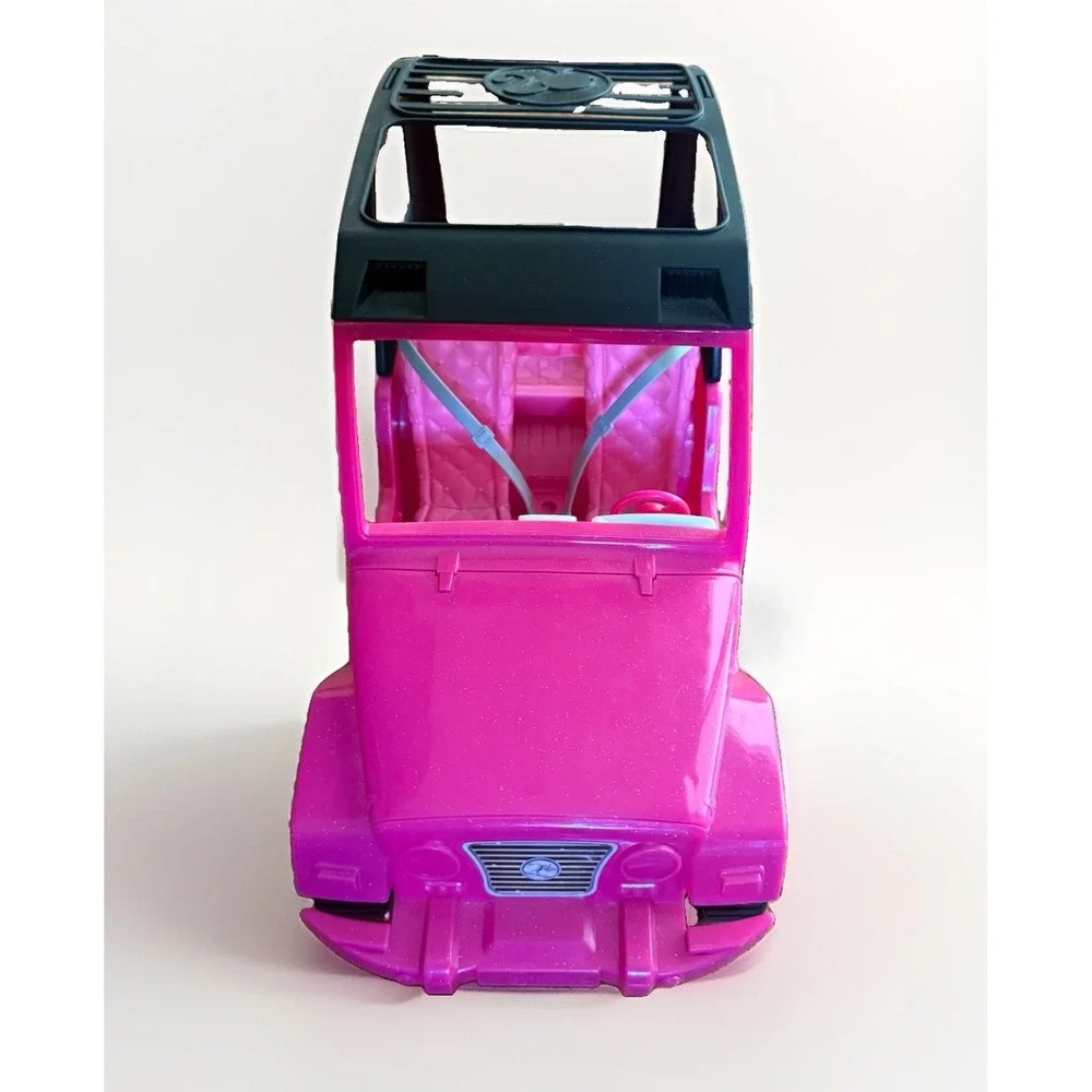 Barbie Doll Jeep Pink Passport Beach Glitter Cruiser Hardtop Mattel 2012 Car